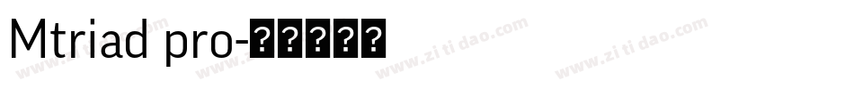 Mtriad pro字体转换